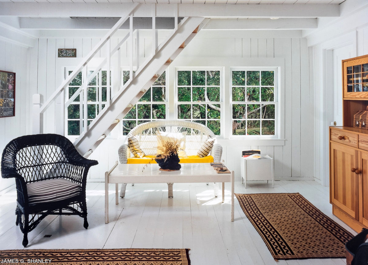 Stairway, house, Truro, Cape Cod, by Paul Krueger Architect