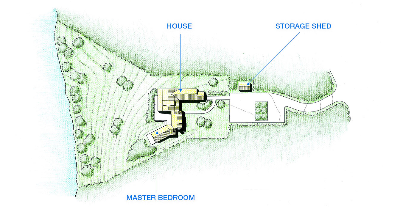 Eisenberg House Site Plan by Krueger Associates Architects