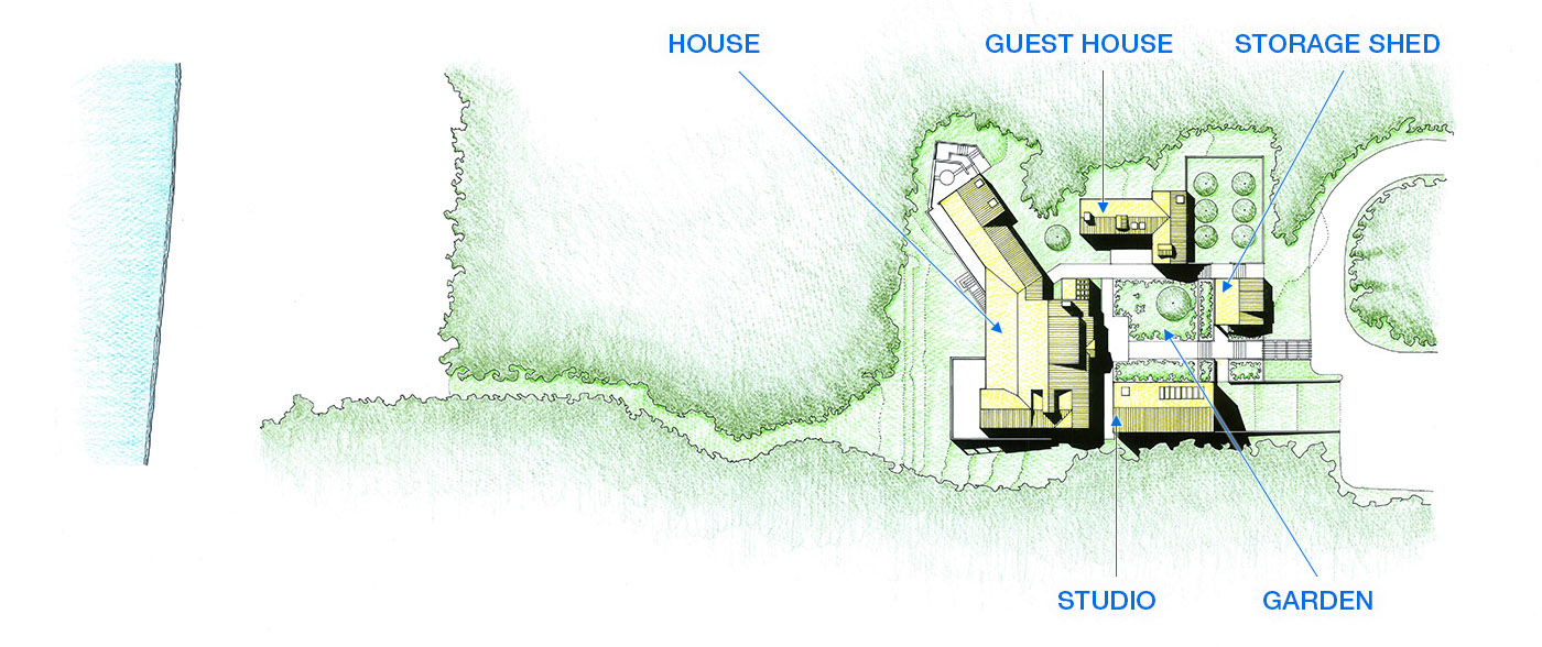 Dubinsky House Site Plan by Kreuger Associates Architects, Cape Cod