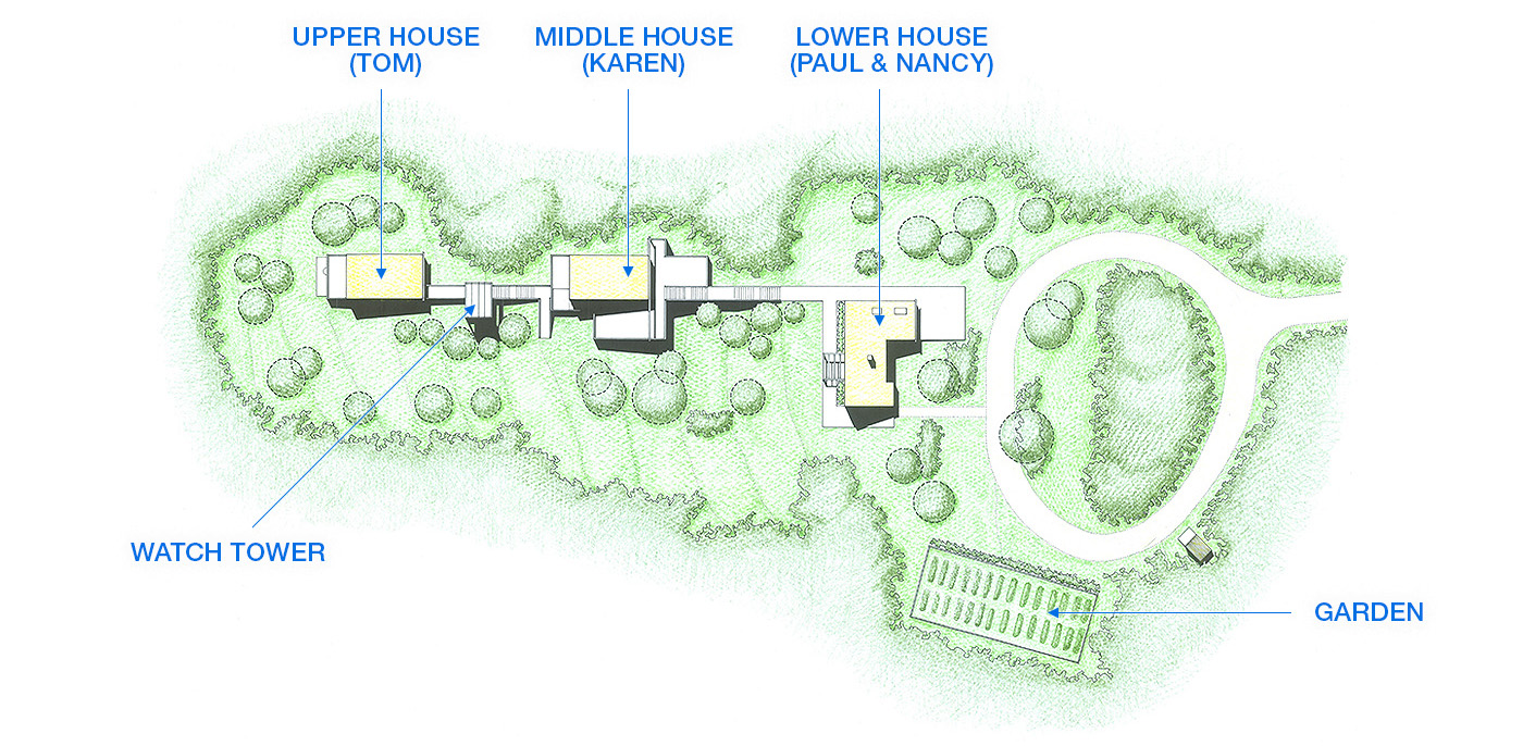 Krueger House Site Plan by Krueger Associates Architects
