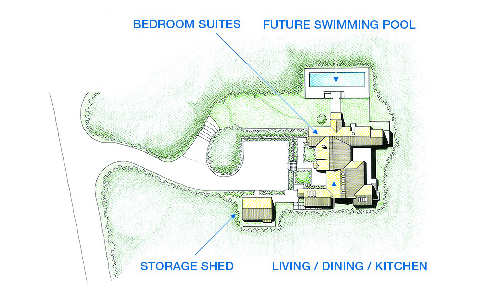 Meyer House Site Plan by Kreuger Associates Architects, Cape Cod