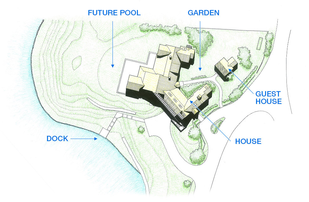 Snider House Site Plan by Kreuger Associates Architects, Cape Cod