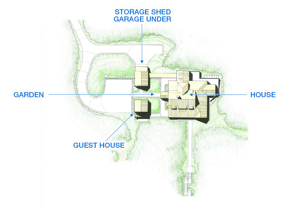 Stossel House Site Plan by Kreuger Associates Architects, Cape Cod